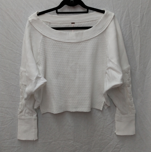 Free People Tops - Free People Josie Thermal Cable Crop top